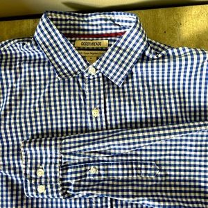 Goodthreads Men's Standard-Fit Long-Sleeve Gingham Poplin Btn Down Casual Shirt